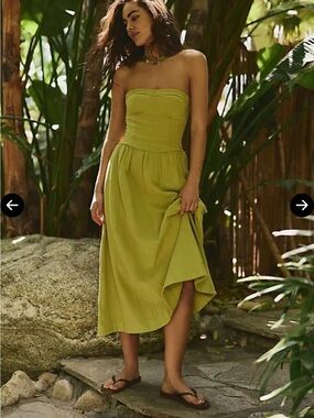 Marbella Midi Dress Free People  - BLUE